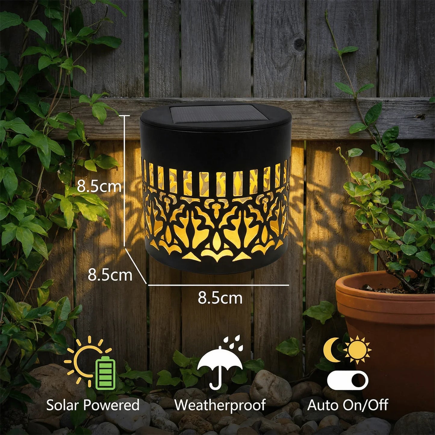 Solar Mandala Projector Wall Lights IP65 Waterproof Outdoor Decor Lamp☀️