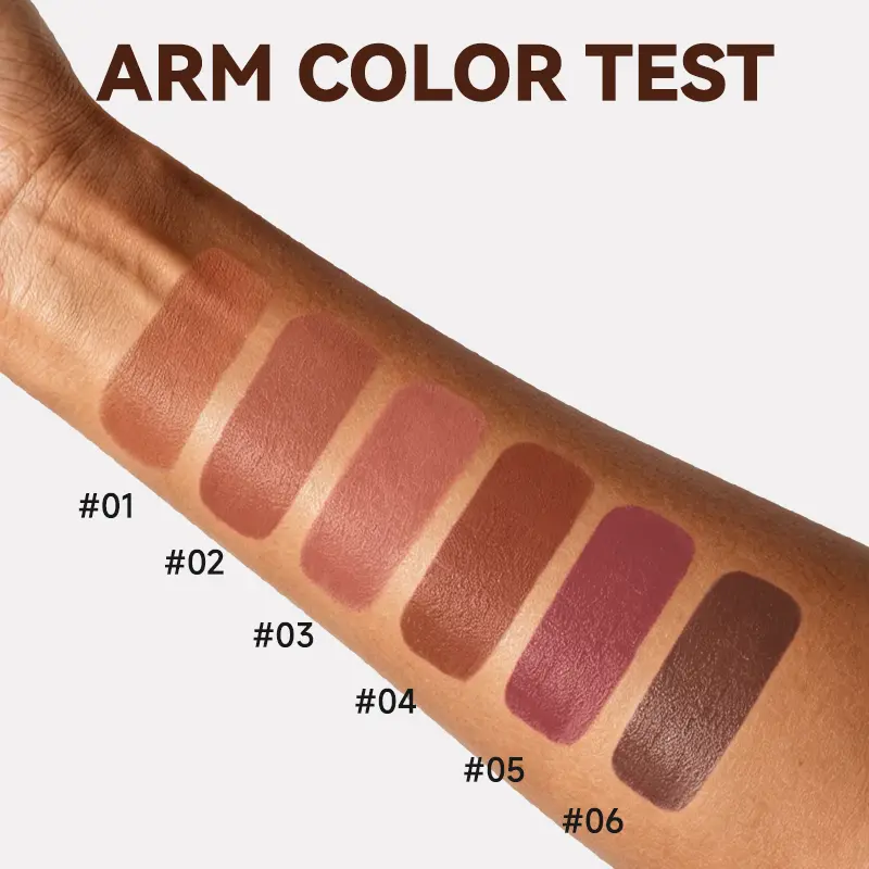 Matte Brown Lipstick, Individual Lipsticks, Waterproof, Non-stick Cup💄