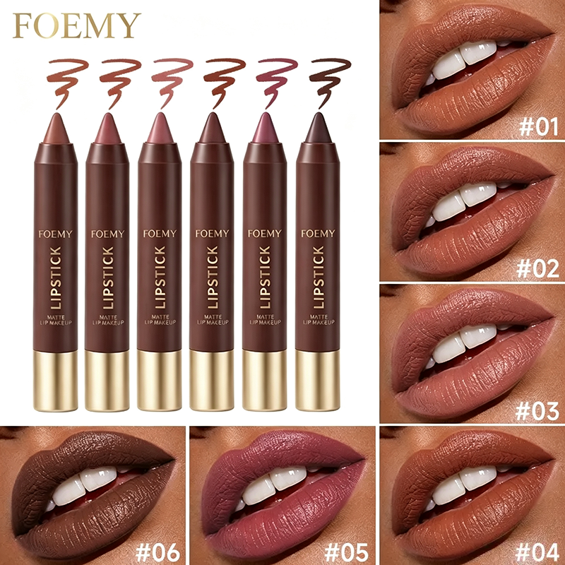 Matte Brown Lipstick, Individual Lipsticks, Waterproof, Non-stick Cup💄