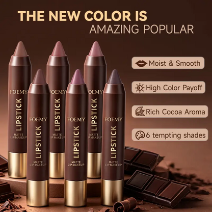Matte Brown Lipstick, Individual Lipsticks, Waterproof, Non-stick Cup💄