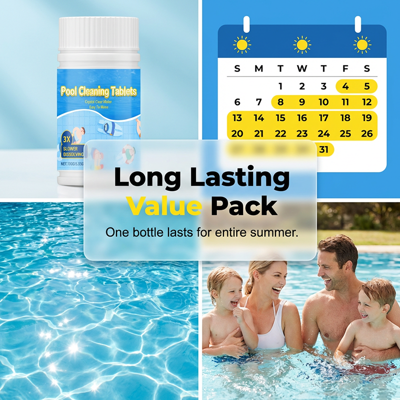 100g Chlorine Tablets 🧴 Crystal Clear Water for Pool, Spa & Hot Tub