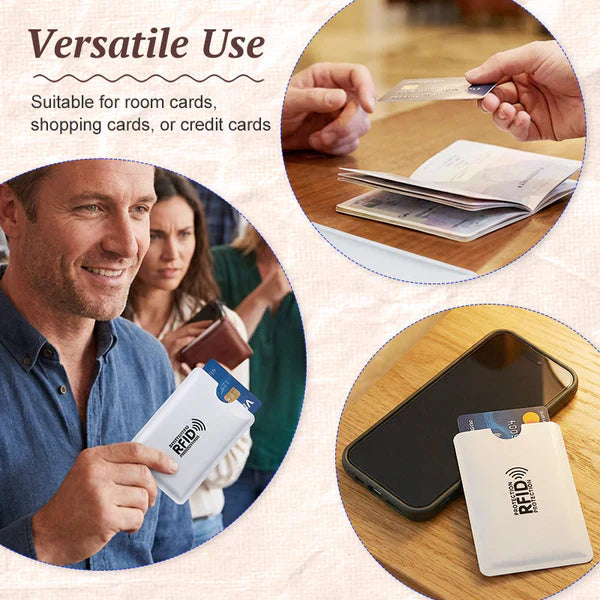 8 Counts RFID Blocking Sleeves Set -Slim and lightweight💳