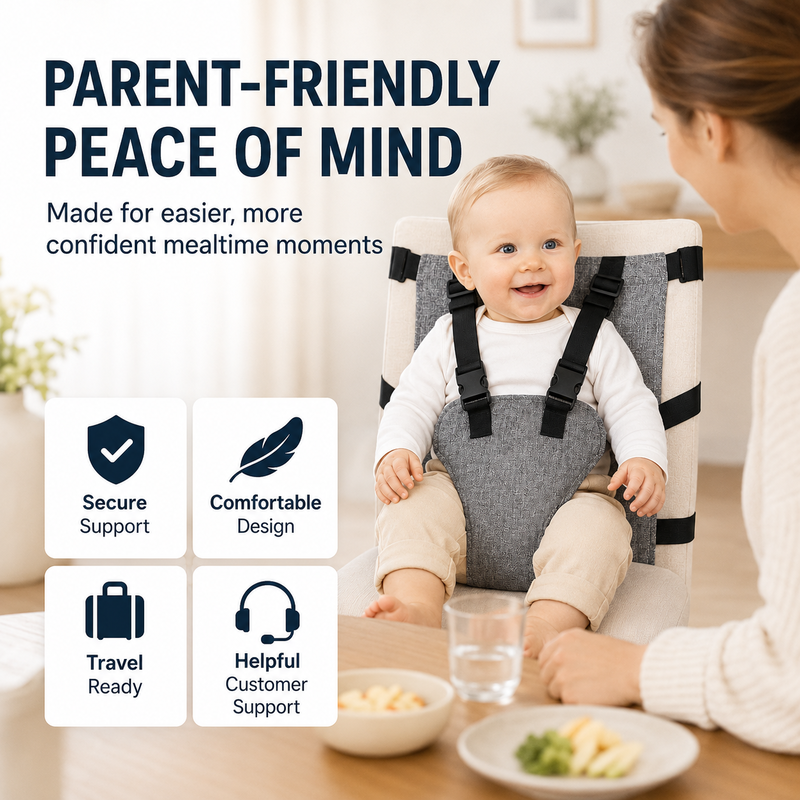 Portable Baby Seat Harness for Dining Chairs, Foldable Toddler Safety Seat🧸
