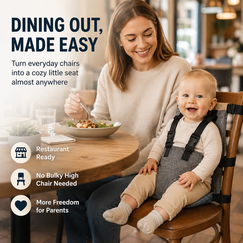 Portable Baby Seat Harness for Dining Chairs, Foldable Toddler Safety Seat🧸