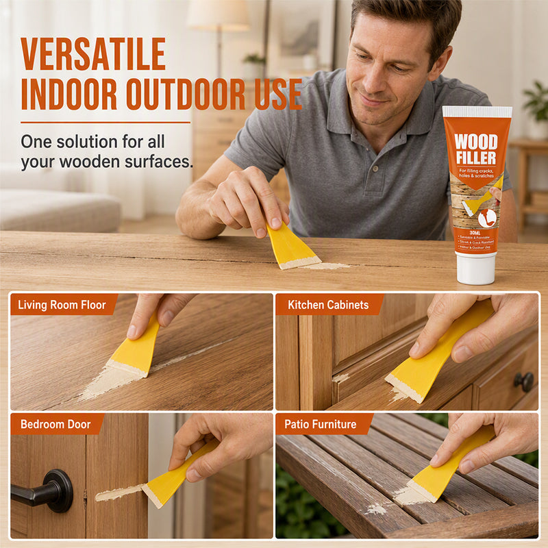 Indoor and outdoor uses for wood filler