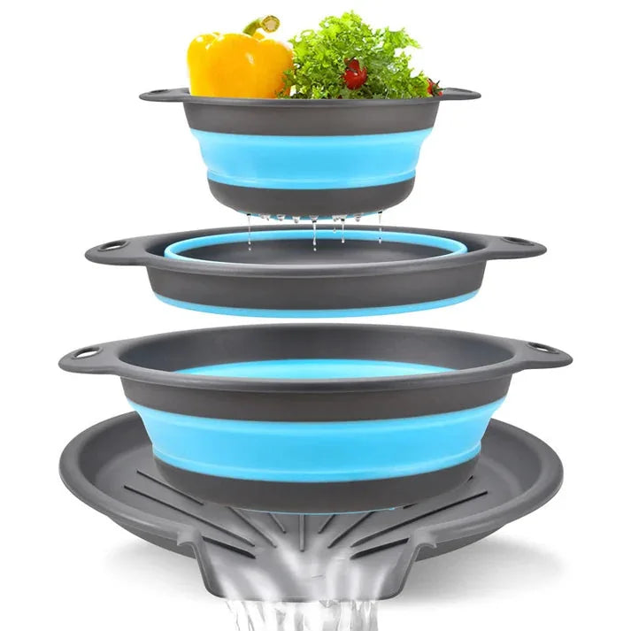 Colanders 3-Pack Sturdy Kitchen Strainer Set🥗