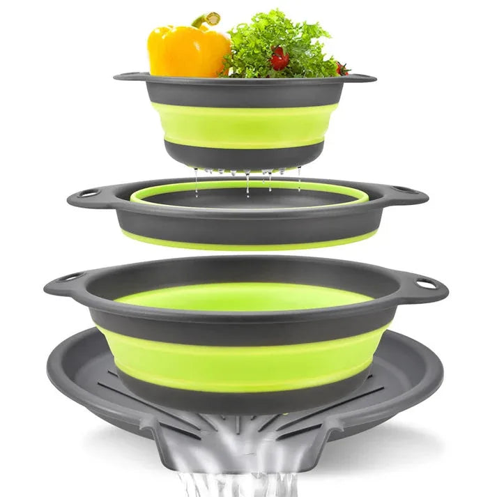 Colanders 3-Pack Sturdy Kitchen Strainer Set🥗