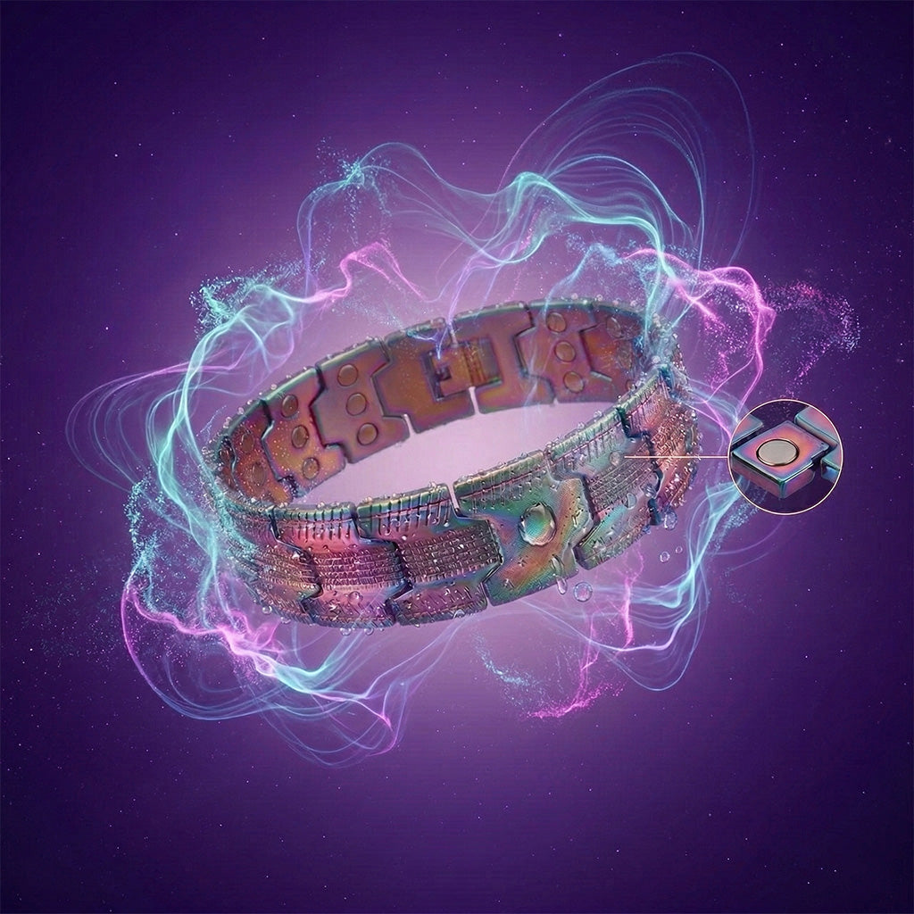 Men's Vintage-Style Wide Copper Magnetic Therapy Bracelet🧲