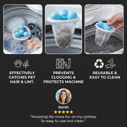 3 Counts Washing Machine Hair Remover Filter Bag 🧺